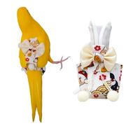 Bird Flight Suits Diapers, Parrot Diapers for Monk Parakeets, Cockatiels, Parrot Clothes Costume, Bird Training Nappy Suit Liners Clothes (Large,White)