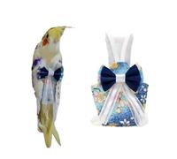 Bird Flight Suits Diapers, Parrot Diapers for Monk Parakeets, Cockatiels, Parrot Clothes Costume, Bird Training Nappy Suit Liners Clothes (Small,Blue-A)