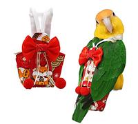 Bird Flight Suits Diapers, Parrot Diapers for Monk Parakeets, Cockatiels, Parrot Clothes Costume, Bird Training Nappy Suit Liners Clothes (Medium,Red-C)