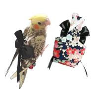 Bird Flight Suits Diapers, Parrot Diapers for Monk Parakeets, Cockatiels, Parrot Clothes Costume, Bird Training Nappy Suit Liners Clothes (Large,Black)