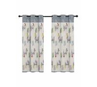 Bird Floral Blackout Curtains for Bedroom Living Room, Relax Soak Breathe Unwind 54 In Long Thermal Insulated Room Darkening Drapes Grommet Window Treatments, 42 x 54 In