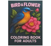 Bird & Flower - Coloring Therapy Book for Adults
