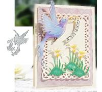 Bird Flower Metal Die Cuts for Card Making,Christmas Fly Bird Card Cutting Dies Cut Stencils DIY Scrapbooking Album Decorative Embossing Paper Card Embossing Craft