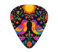 Bird Flower Sun Guitar Picks Gift Set - 12 Smooth Durable Plectrums For Acoustic, Electric & Bass Guitar, Perfect Present For Guitar Lovers & Musicians