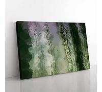 Bird Flying by The Waterfall in Abstract Canvas Wall Art Print 30x20 Inch