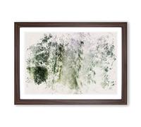 Bird Flying by The Waterfall Watercolour Framed Print | A2 Walnut Framed Wall Art | Ready to Hang | Modern Landscape Picture | Living Room Bedroom Lounge Office