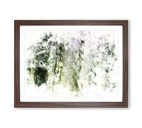 Bird Flying By The Waterfall Watercolour Modern Framed Print | A3 Walnut Framed Wall Art | Ready to Hang | Modern Landscape Picture | Living Room Bedroom Lounge Office