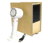 Bird Food Blowing Machine, Splitter for Millet and Grains, Large-Diameter Design with Fan, Efficiently Dispenses Natural Wood, Ideal for Various Seeds and Beans