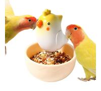 Bird Food Bowl Cartoon Wobble Dish Pet Toy