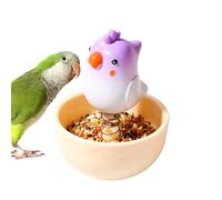 Bird Food Bowl | Interactive Wobble Dish Pet Toy - Bird Feeding Tray Cup - for Cockatoo Cockatiel Conure Macaw Parakeet Lovebirds Small Animal Bath Travel Indoor Outdoor