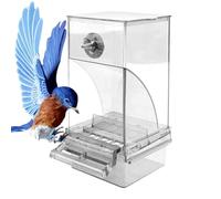Bird Food Container | Transparent Acrylic Parakeet Food Container,Indoor Bird Feeder Cage Accessories, Food Feeder for Squirrel Finch, Budgies Canary