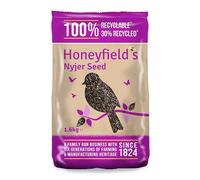 Bird Food - Nyjer Seed, High in Energy, Protein, and Oils, Great for Hanging Nyjer Seed Feeders, Can be Fed on Its Own or Added to Mixes, Bulk Bag (1.6kg) - Honeyfield’s