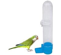 Bird Food Water Dispenser Bird Water Bottle Parrot Automatic Water Feeder Water Drinker Food Feeder Waterer Clip Feeder Cage Accessories for Parrot Budgie Lovebirds Cockatiel Parakeet Cockatoo