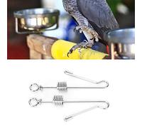Bird Foot Chain, Bird Leash 2PCS Stainless Steel Parakeet Cage Feeding Need Ring Bird Cage Standing Moving Outdoor Bird Leg Ring Prevent Escaping (XL)