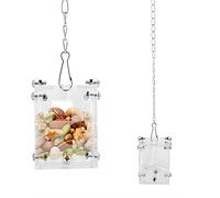 Bird Forage Toy Animal Parrot Cage Feeder Hanging Bird Intelligence Toy Acrylic Puzzle Food Box for Cockatiels African Grey Small Macaw Conure