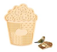 Bird Foraging Toy Puzzle, Silicone Parrot Feeding Mat with 5 Zones, Interactive Birds Food Puzzle for Parakeet, Cockatiel, Parrots, Conure, Budgies