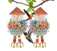 Bird Foraging Toys - 2 Pieces Bird Toys - Forageable Chewing Ball for Parrot Movement Enrichment Game Cage and Other Bird Species