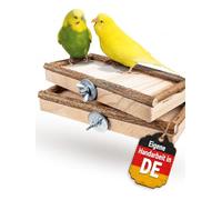 Bird Gallery Set of 2 Seating Boards 10 x 20 cm with Natural Wood Border for Birds such as Budgie Cockatiel Etc Ideal Cage Accessories Bird Seating Board Mounting Material