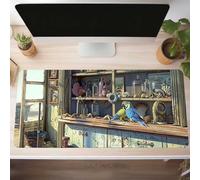 Bird Gaming Mouse Mat Blue Large Mouse Pad 160 x 80cm XXL Mousepad Desk Mat Improved Precision and Speed Rubber Base for Stable Grip on Smooth Surfaces Table Pad PjY3465 H-0