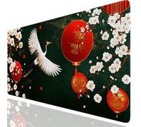 Bird Gaming Mouse Mat Red Mouse Pad Large 800x400x3mm, Extended Waterproof Mousepad Smooth Cloth Surface Improved Precision And Speed, Desk Mat Non-Slip Rubber Base for Home Office Gaming GKuk-1997