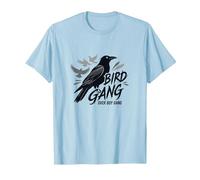 Bird Gang Over Boy Gang: Raven Empowerment Graphic T-Shirt, Men, Baby Blue, S
