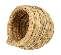 Bird Grass Hut Hand Woven Grass Birdhouse Comfortable Rest Place for Parakeets Budgerigars Parrots Finches Sparrows Durable Breathable Rustic Style