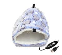 Bird Hammock - 13 x 13 x 10 cm USB Heating Sleeping Cabin for Pets Soft Plush Bird Heater for Cage Macaws Parakeets Cockatiels Finches Lovebirds Lay Eggs