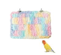 Bird Hammock Bed, Soft Coral Fleece Bird Platform with Supporting Framework, Winter Warm Bird Nest for Small Birds