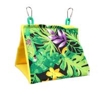 Bird Hammock, Parrot Hideaway Tent, 12 inch Shelter with Soft Cotton, Breathable Fabric Nest, Colorful Jungle Style, Small Bird Cage Home Dorm Apartment Indoor Outdoor Use