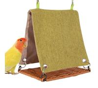 Bird Hammock - Pet Warm Hanging Bed | Birds Hideout Sleeping Bed | Bird Hut | Bird Hammock for Cage | Scratch-Resistant | Imitation Rattan Swing | Cage Accessory for Lovebirds Shot Cockat