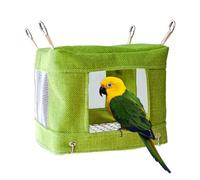 Bird Hammock Sleeping Nest avec Mesh Bottom - suspension de la tente de perroquet lit pour les tourtereaux, pinsons et petits oiseaux | Abri de nourriture confortable avec base de ventilation respiran