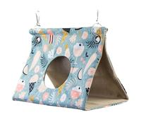 Bird Hammock Tent Bed for Cage, Hanging Parrot Hut Hideaway with Peek Hole, Foldable Bird Nest House for Budgies Lovebirds Cockatiels Conures and Small Parrots, Indoor Cage Accessories