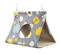 Bird Hammock Tent Bed for Cage, Hanging Parrot Hut Hideaway with Peek Hole, Foldable Bird Nest House for Budgies Lovebirds Cockatiels Conures and Small Parrots, Indoor Cage Accessories