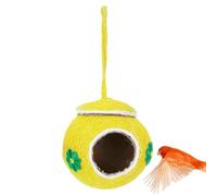 Bird - Handwoven Reusable Woven Parakeet Breeding Cave - Anti-bite Bird Nesting With Rope Woven Cover For Parrot, Parakeet, Conures, Cockatiel, Lovebird, Finches, Hamsters, Squirrel