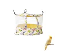 Bird Hanging Hammock, Breathable Mesh Parrot Bed with Stainless Steel Bottom, 3-Point Suspension Nest for Small Parrots, Sugar Gliders, Conures, Cockatiels