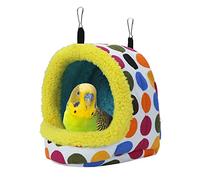 Bird Hanging Hammock Winter Warm Parrot Nest House Bed Plush Snuggle Pet Cave Hammock Toy for Conure Lovebird Budgie Parakeet Cockatiel Cage Accessory (Medium)