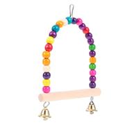 Bird Hanging Swing for Parrots, Chewing Wood Stand Rod | Natural Wood Build, Easy to Install, Cage Accessory for Parrots and Birds, Attention-grabbing Play Item