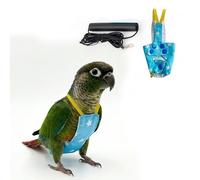 Bird Harness and Leash for Parrots, Adjustable Flight Suit Vest for Cockatiels, Conures, Budgies, Small Birds - Safe Outdoor Training & Aviary Gear with Rope and Handle (blue-2, S)