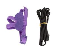 Bird Harness and Leash Super Light Adjustable Bite Resistant Parrot Harness Traction Rope with Cute Wing Handle Purple for Outdoor Training and Play (Violet)