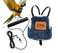 Bird Harness | Outdoor Traction Straps Kit - Parakeet Harness - for Outdoor Adventure Training Exploration Travel Park Garden Beach