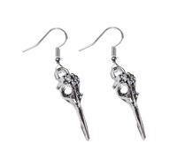 Bird Head Earrings Skull Crow Raven Earring Birds Skeleton Pagan Witch Wicca Emo Jewellery Gothic Steampunk Witchcraft Punk Goth Silver Myth