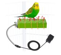 Bird Heating Stand for Cage, Temperature-Adjustable Warm Bird Perch with Small Nest, 12V 5W 91°F-118°F Range Bird Perch Stand Warmer for Winter Cute Small Nest House for Cockatiels Small Birds