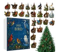 - Bird Home Decoration 2D Flat - Countdown Calendar 24 Days For Christmas - For Parties Birthday Bedroom Kitchen Car Backpack