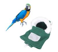 Bird Hooded Christmas Clothes with Circle Design for Lovebird Cockatiel Green, Soft Polyester Bird Costume for Walking, Christmas Costume Suitable for Everyday Scenes (M)