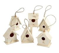 Bird House, 7 CM, Poplar, 6 assorted colours. (US IMPORT)