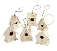 Bird House, 7 CM, Poplar, 6 assorted colours.