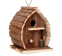 Bird House,Bird Nest - Rustic Wooden Shelter Box Feeder Decorative for Backyard Fence Deck Balcony Tree Window Garden