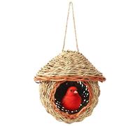 Bird House - Birds House Woven From Natural Grass |Bird Nest | Hanging Nesting Hut For Sparrows, Parakeets, Cockatiels, Finches, Chickadees & Canaries | Outdoor Garden ŔOoşt