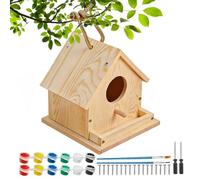 Bird House Craft Set - DIY Educational Building Toy | Wooden Activity Set for Children, Creative Learning, Easy Assembly Without Tools, Nature Backyard Project, Classroom, Homeschool, Spring