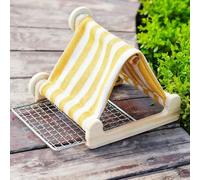 Bird House for Cage Wooden Parakeet Bed Tent Hammock Nest, Cozy Parrot Sleeping Hut, Bird Accessories for Cages, Hamster Bed for Small Animals(Tent house)